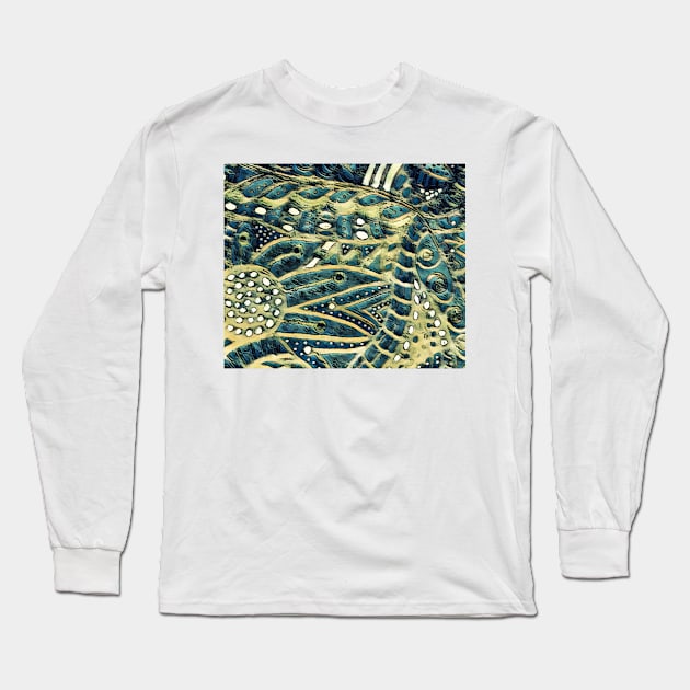 Green modern mosaic print Long Sleeve T-Shirt by Dillyzip1202